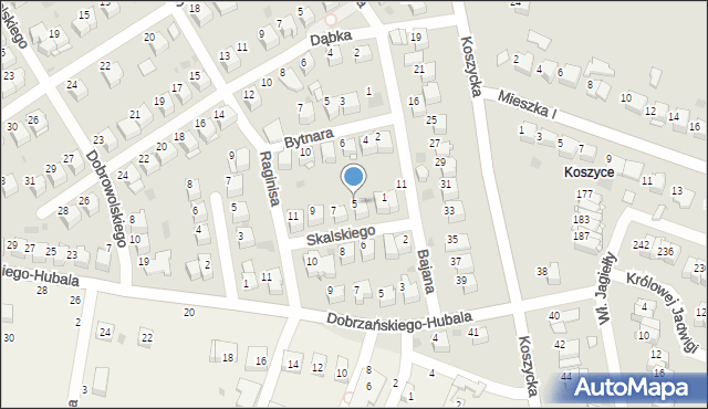 Tarnów, Skalskiego Stanisława, gen., 5, mapa Tarnów