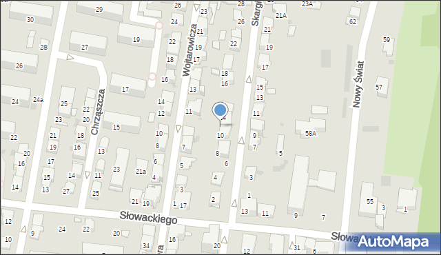 Tarnów, Skargi Piotra, ks., 12, mapa Tarnów