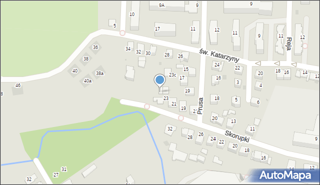 Tarnów, Skorupki Ignacego Jana, ks., 23A, mapa Tarnów