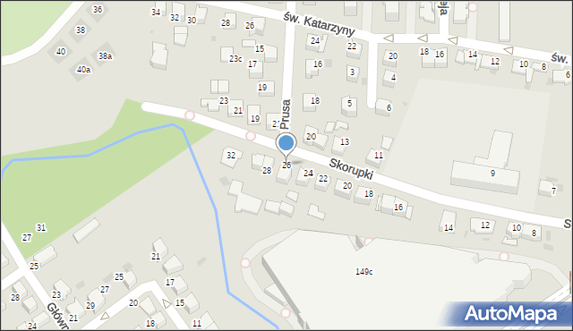 Tarnów, Skorupki Ignacego Jana, ks., 26, mapa Tarnów