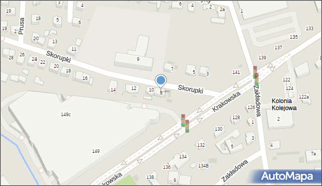 Tarnów, Skorupki Ignacego Jana, ks., 8, mapa Tarnów