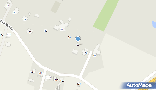 Tarnów, Skrzyszowska, 58, mapa Tarnów