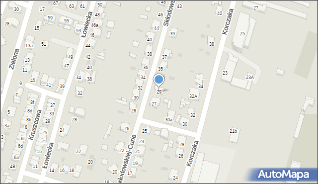 Tarnowskie Góry, Skłodowskiej-Curie Marii, 29, mapa Tarnowskie Góry