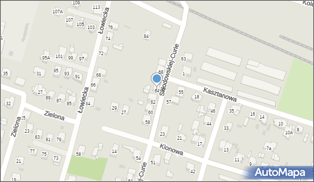 Tarnowskie Góry, Skłodowskiej-Curie Marii, 64, mapa Tarnowskie Góry