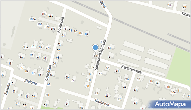 Tarnowskie Góry, Skłodowskiej-Curie Marii, 68, mapa Tarnowskie Góry