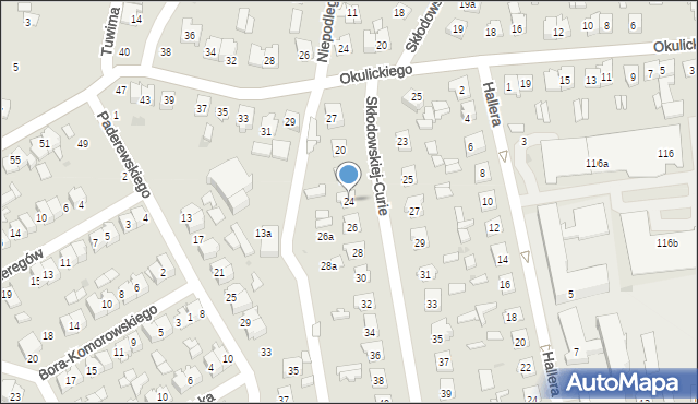 Tomaszów Lubelski, Skłodowskiej-Curie Marii, 24, mapa Tomaszów Lubelski