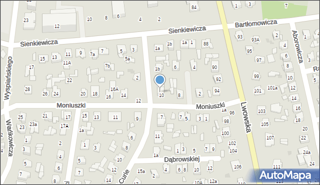 Tomaszów Lubelski, Skłodowskiej-Curie Marii, 5, mapa Tomaszów Lubelski