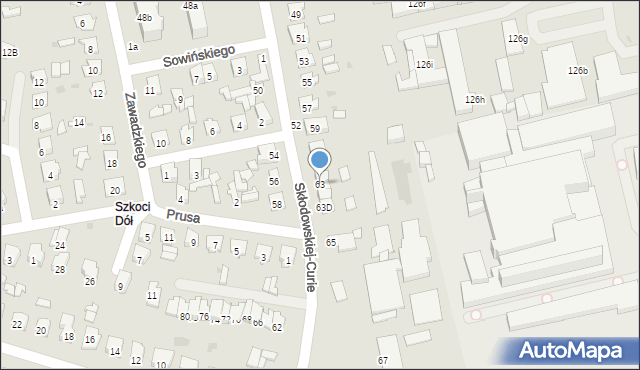 Tomaszów Lubelski, Skłodowskiej-Curie Marii, 63, mapa Tomaszów Lubelski