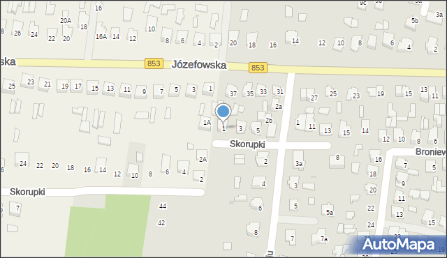 Tomaszów Lubelski, Skorupki Ignacego Jana, ks., 1, mapa Tomaszów Lubelski
