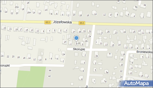 Tomaszów Lubelski, Skorupki Ignacego Jana, ks., 3, mapa Tomaszów Lubelski