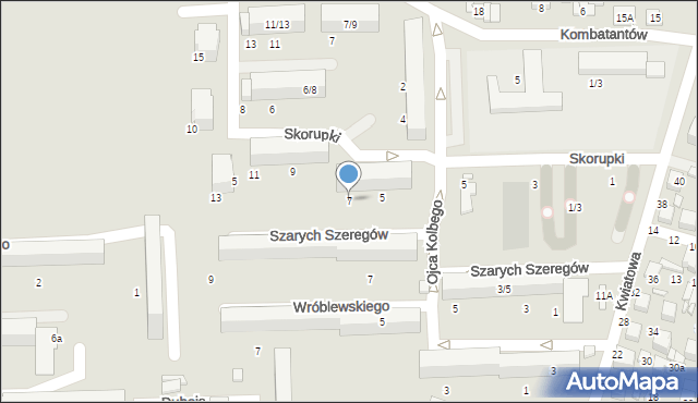 Tomaszów Mazowiecki, Skorupki Ignacego Jana, ks., 7, mapa Tomaszów Mazowiecki