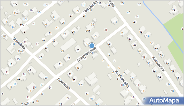 Toruń, Skierniewicka, 38, mapa Torunia