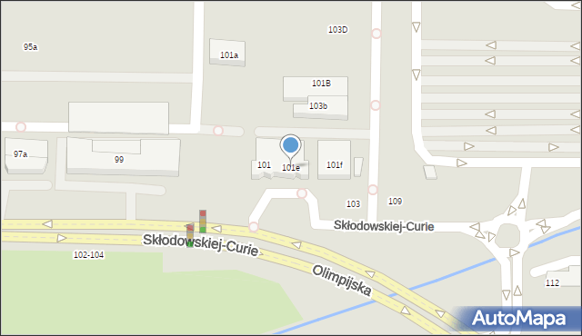 Toruń, Skłodowskiej-Curie Marii, 101e, mapa Torunia