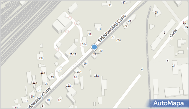 Toruń, Skłodowskiej-Curie Marii, 18, mapa Torunia