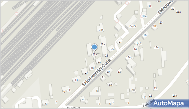 Toruń, Skłodowskiej-Curie Marii, 21a, mapa Torunia