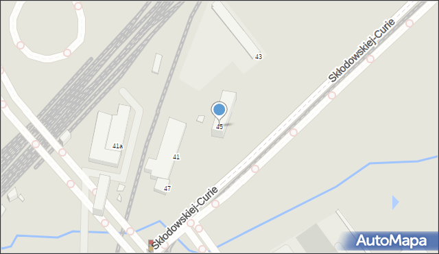 Toruń, Skłodowskiej-Curie Marii, 45, mapa Torunia