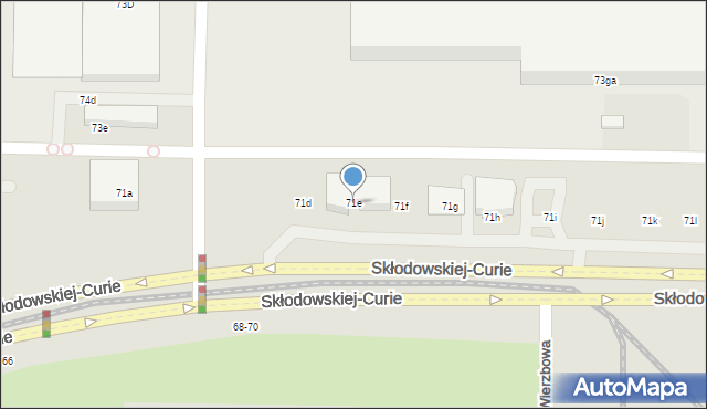Toruń, Skłodowskiej-Curie Marii, 71e, mapa Torunia