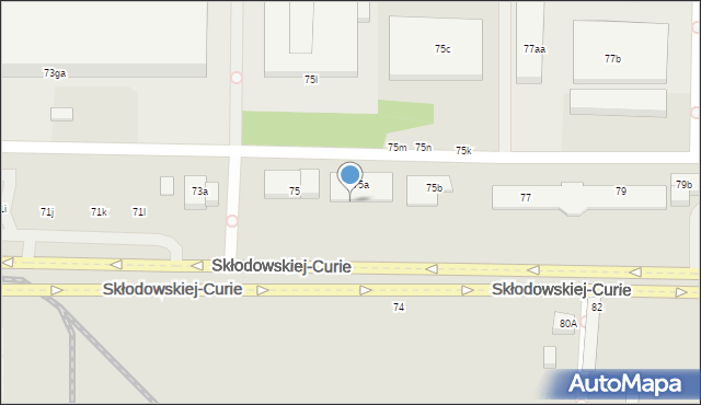 Toruń, Skłodowskiej-Curie Marii, 75a/1, mapa Torunia
