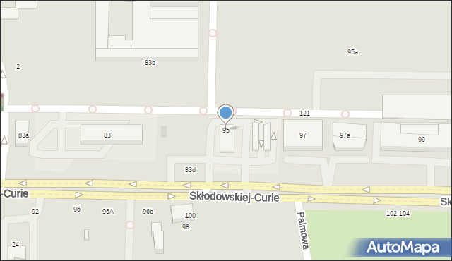 Toruń, Skłodowskiej-Curie Marii, 95, mapa Torunia