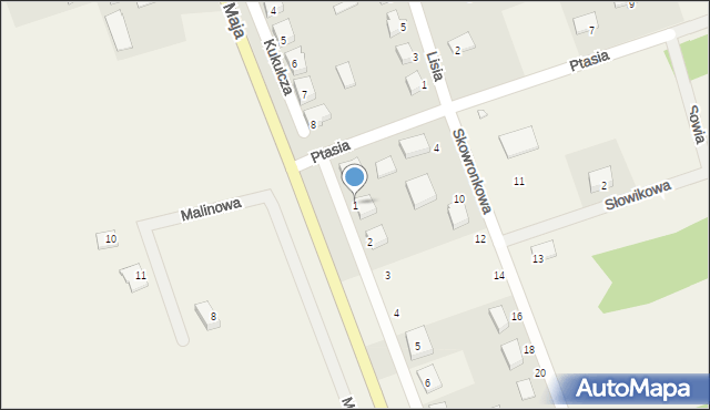 Trzebiechów, Skowronkowa, 1, mapa Trzebiechów
