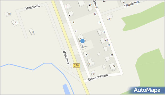 Trzebiechów, Skowronkowa, 6, mapa Trzebiechów