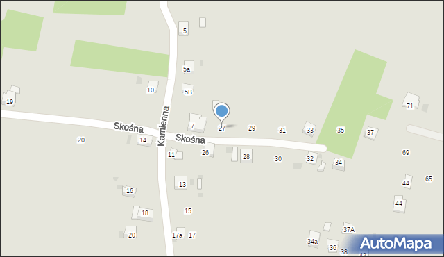 Trzebinia, Skośna, 27, mapa Trzebinia