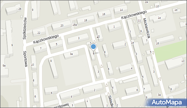 Turek, Składkowskiego Felicjana Sławoja, 5, mapa Turka