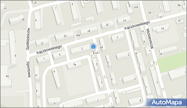 Turek, Składkowskiego Felicjana Sławoja, 7, mapa Turka