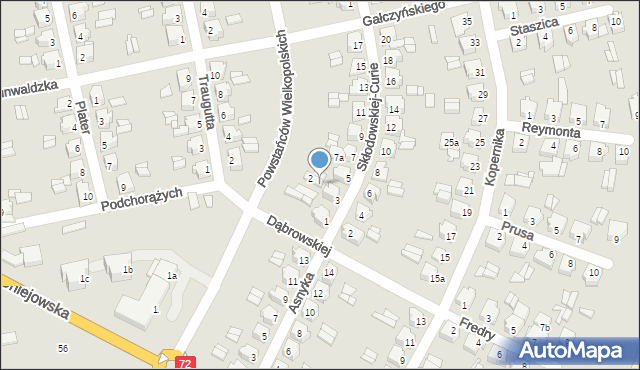 Turek, Skłodowskiej-Curie Marii, 3a, mapa Turka