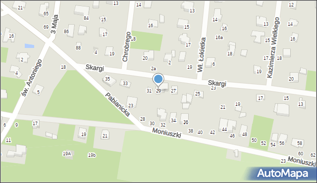 Tuszyn, Skargi Piotra, ks., 29, mapa Tuszyn