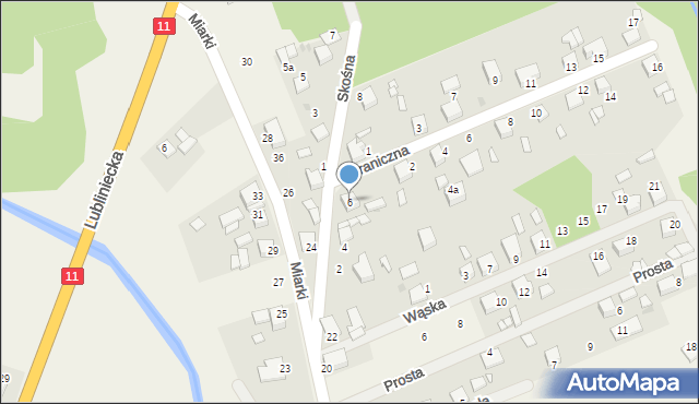Tworóg, Skośna, 6, mapa Tworóg
