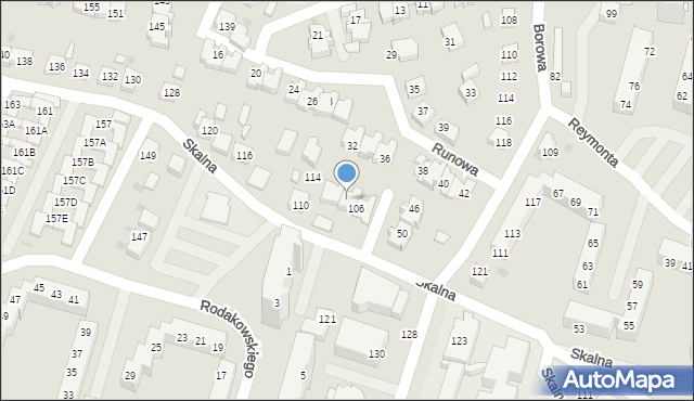 Tychy, Skalna, 108, mapa Tychów