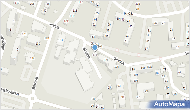 Tychy, Skalna, 111, mapa Tychów