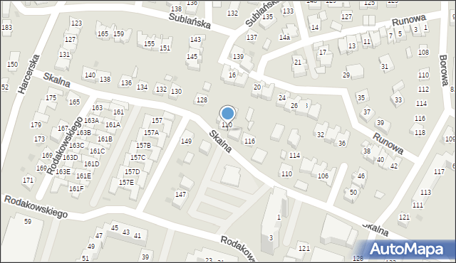 Tychy, Skalna, 124, mapa Tychów