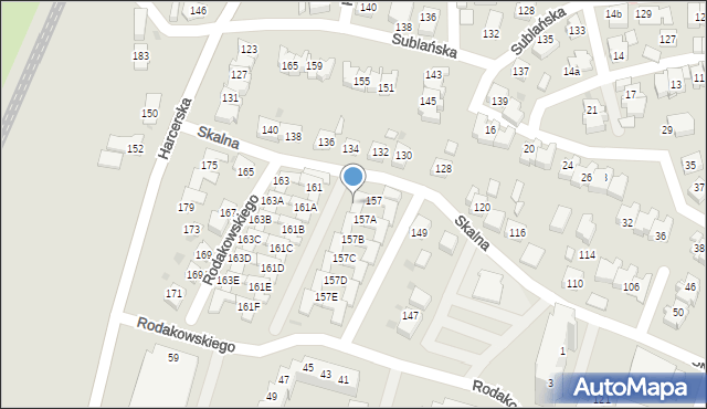 Tychy, Skalna, 159, mapa Tychów