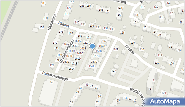 Tychy, Skalna, 159B, mapa Tychów