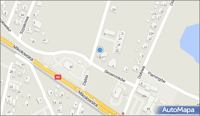 Tychy, Skowronków, 6, mapa Tychów