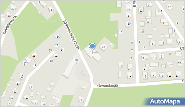 Ujazd, Skłodowskiej-Curie Marii, 2, mapa Ujazd