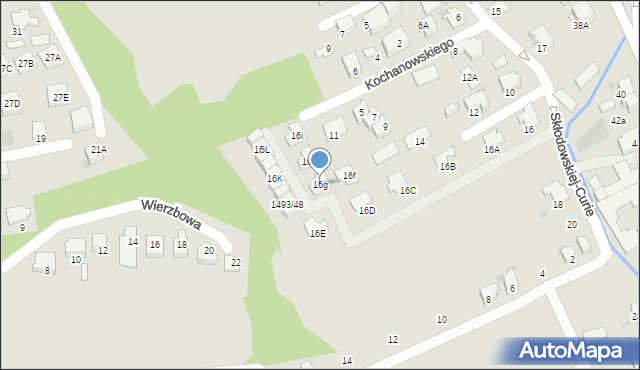 Ustroń, Skłodowskiej-Curie Marii, 16g, mapa Ustroń