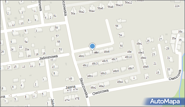 Ustroń, Skoczowska, 48d3, mapa Ustroń