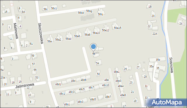 Ustroń, Skoczowska, 56, mapa Ustroń