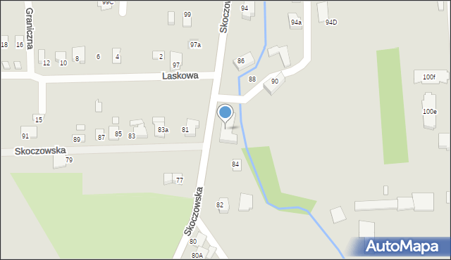 Ustroń, Skoczowska, 84a, mapa Ustroń