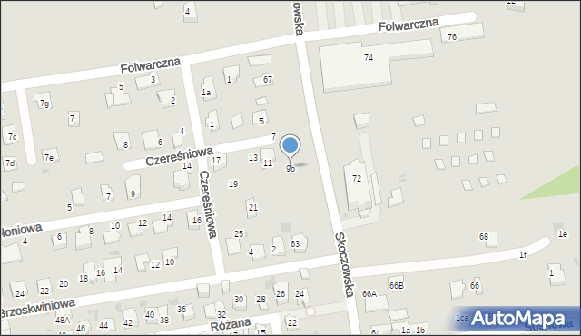 Ustroń, Skoczowska, 9b, mapa Ustroń