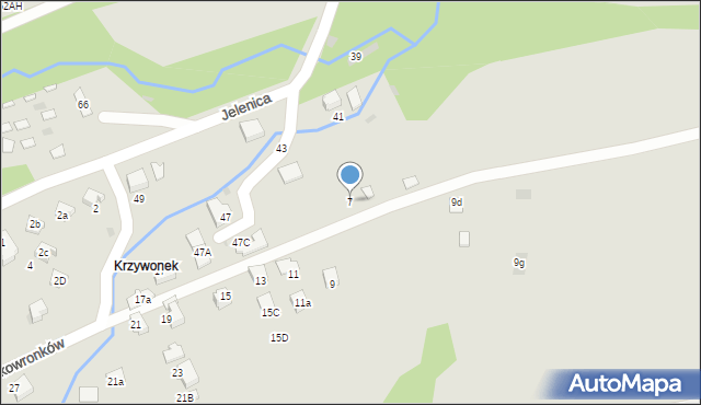 Ustroń, Skowronków, 7, mapa Ustroń