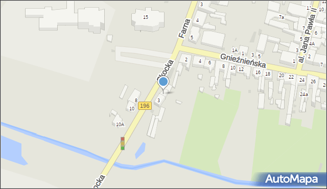 Wągrowiec, Skocka, 3A, mapa Wągrowiec