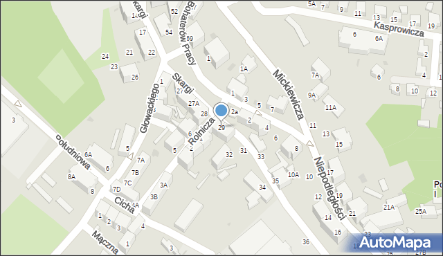 Wałbrzych, Skargi Piotra, ks., 29, mapa Wałbrzycha