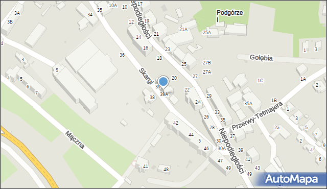 Wałbrzych, Skargi Piotra, ks., 39A, mapa Wałbrzycha