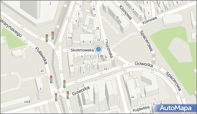 Warszawa, Skolimowska, 1, mapa Warszawy