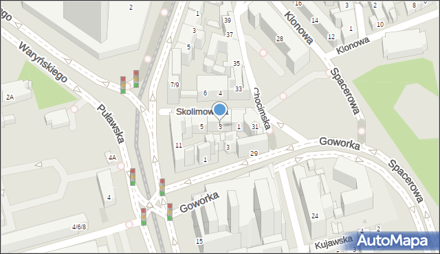 Warszawa, Skolimowska, 3, mapa Warszawy