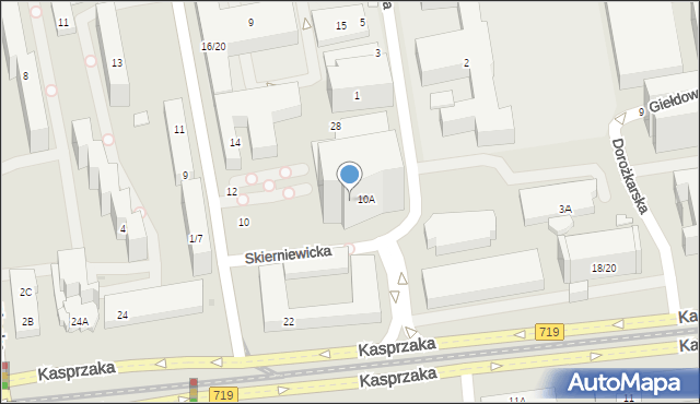 Warszawa, Skierniewicka, 101a, mapa Warszawy